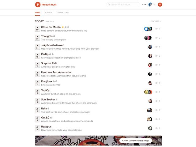 Go to Product Hunt on www.Webcred.it
